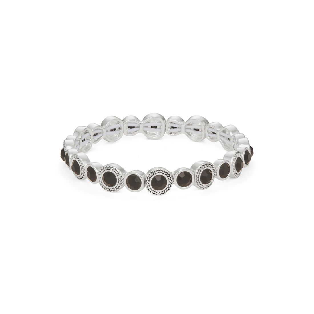 Napier Silver Tone Stretch Bracelet