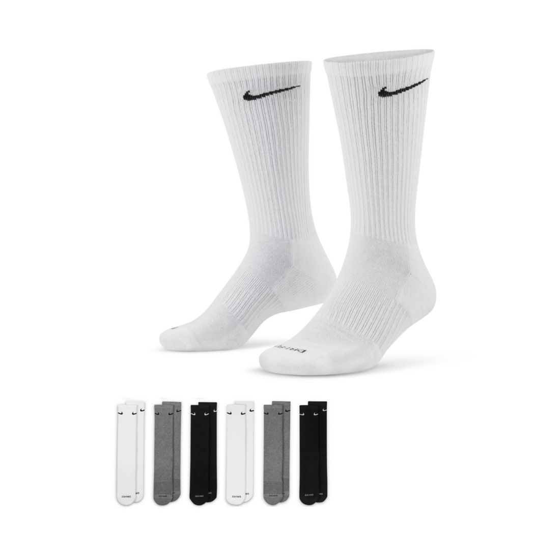 Nike Men's Everyday Plus Cushioned Training Crew Socks