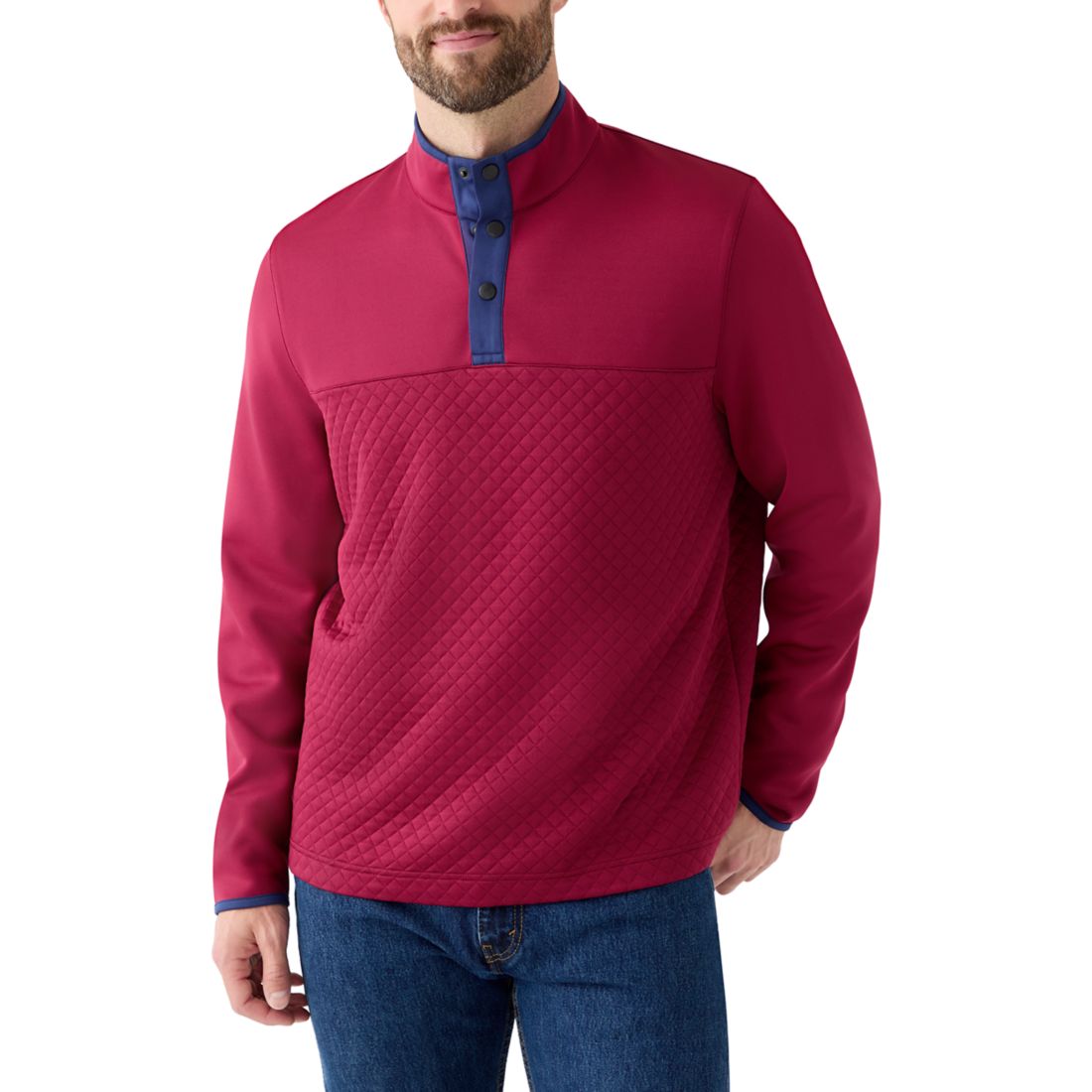 Southern Proper Men's Colorblock Quilted Pullover