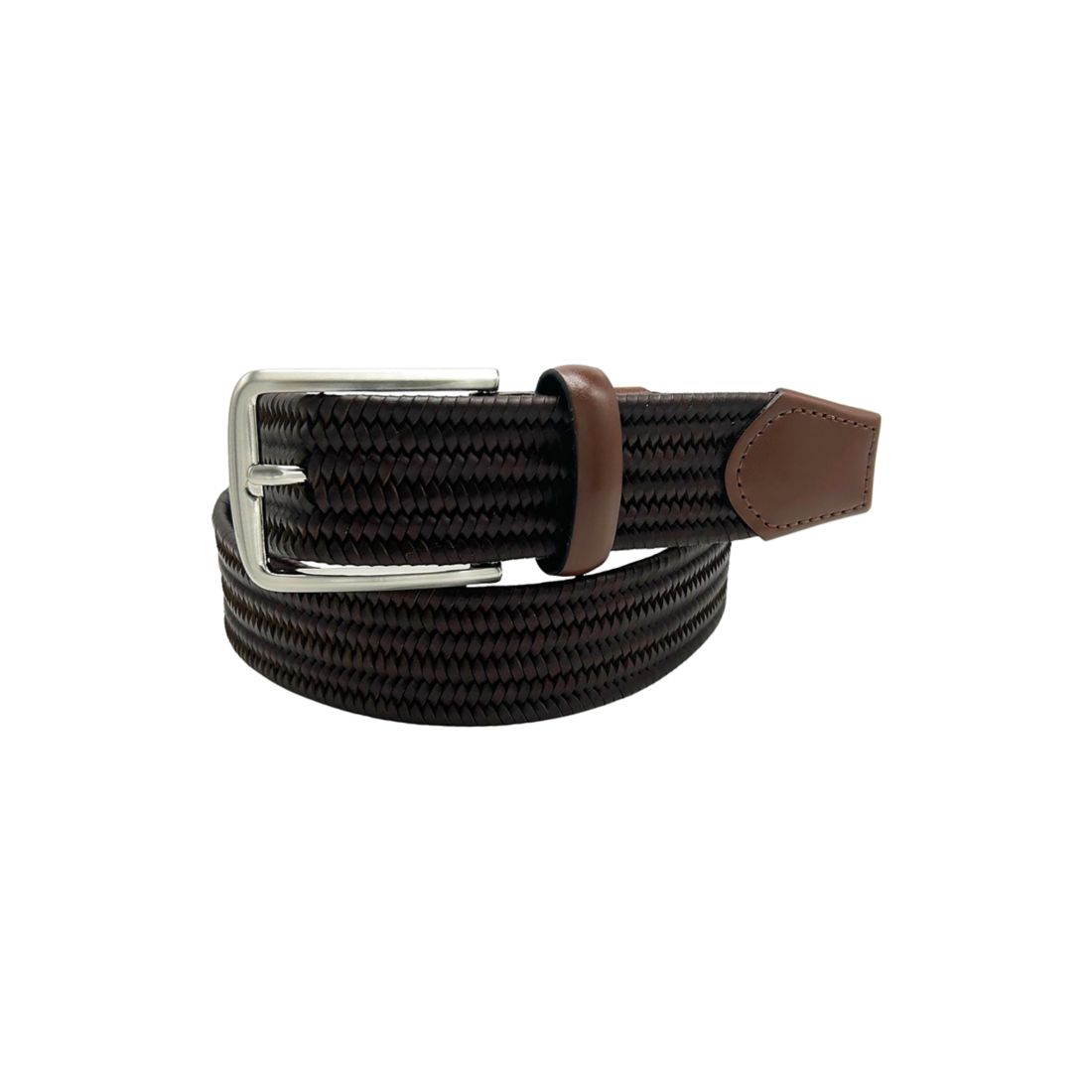 Southern Proper Men's Leather Braid Stretch Belt