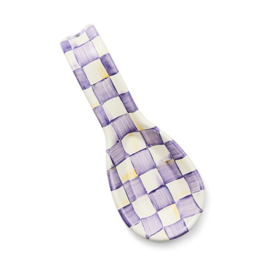 Mackenzie-childs Violet Check Spoon Rest
