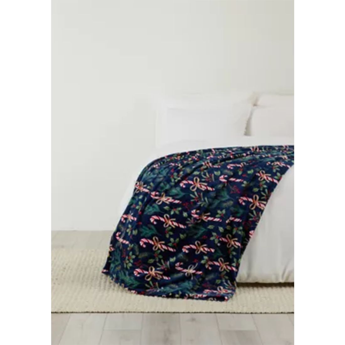Joyland Candy Canes Plush Blanket