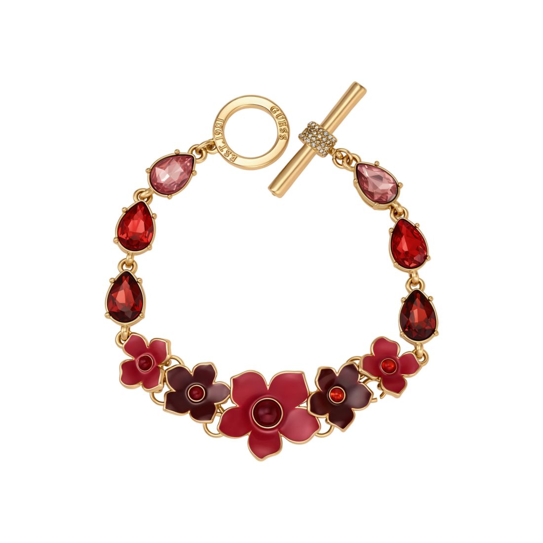 Guess Floral Toggle Statement Bracelet