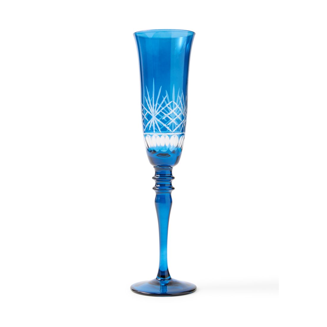 Biltmore Blue Cut Crystal Flute