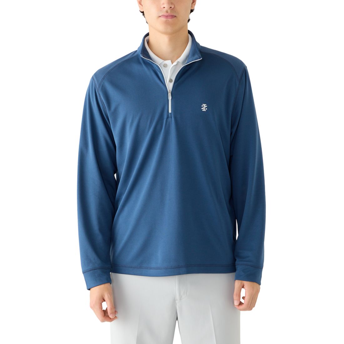 Izod Men's Long Sleeve Mesh 1/4 Zip Pullover
