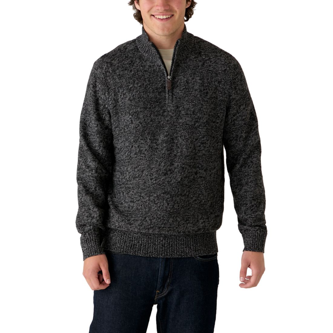 Izod Men's Marled 1/4 Zip Pullover