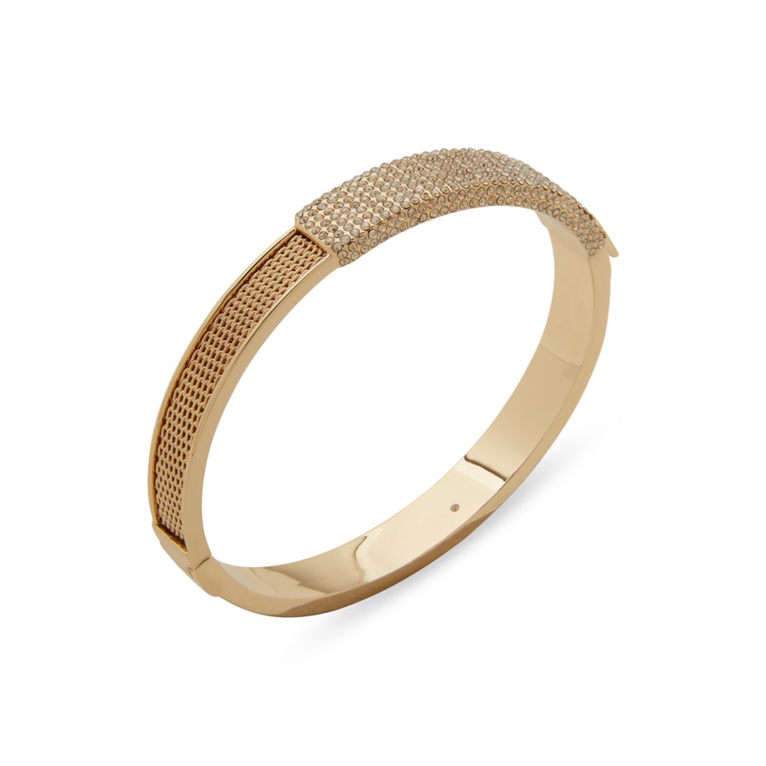 DKNY Mesh Chain Pavé Bangle Bracelet