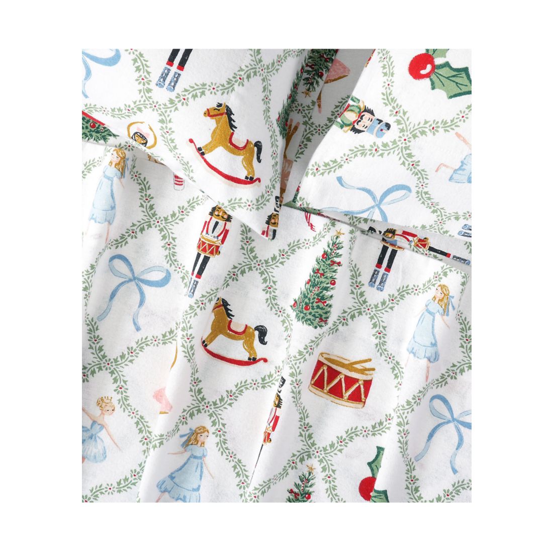Joyland Flannel Nutcracker Sheet Set
