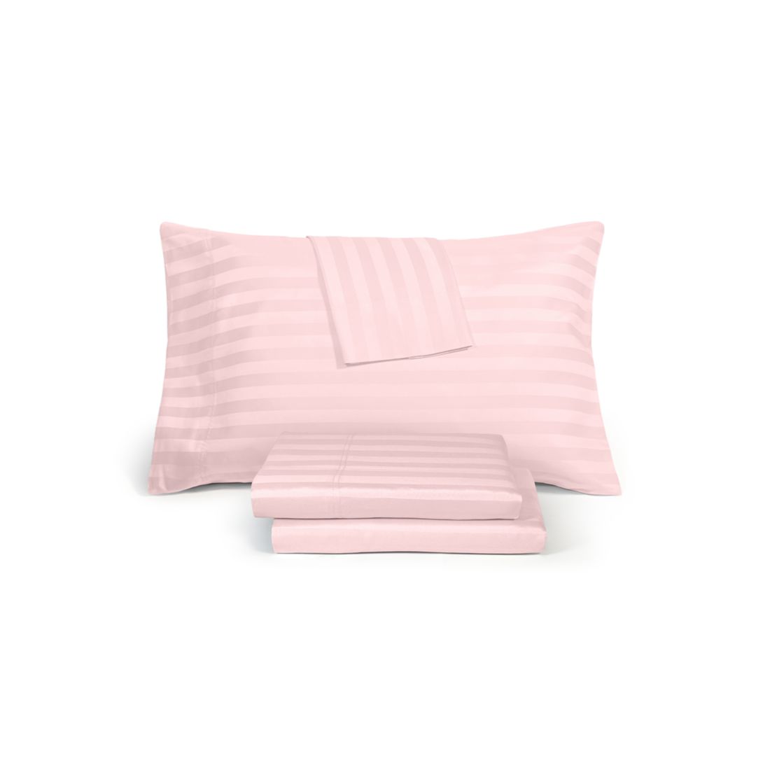 Aq Textiles 1200 Thread Count CVC Stripe Queen Sheet Set