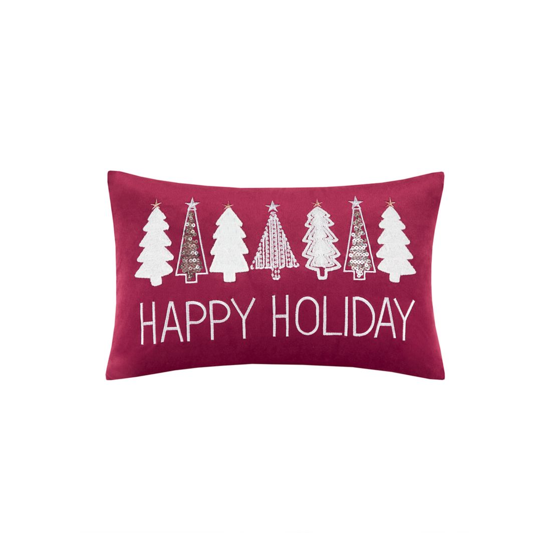 Echo Design Christmas Tree Sequins Embroidery Decorative Pillow