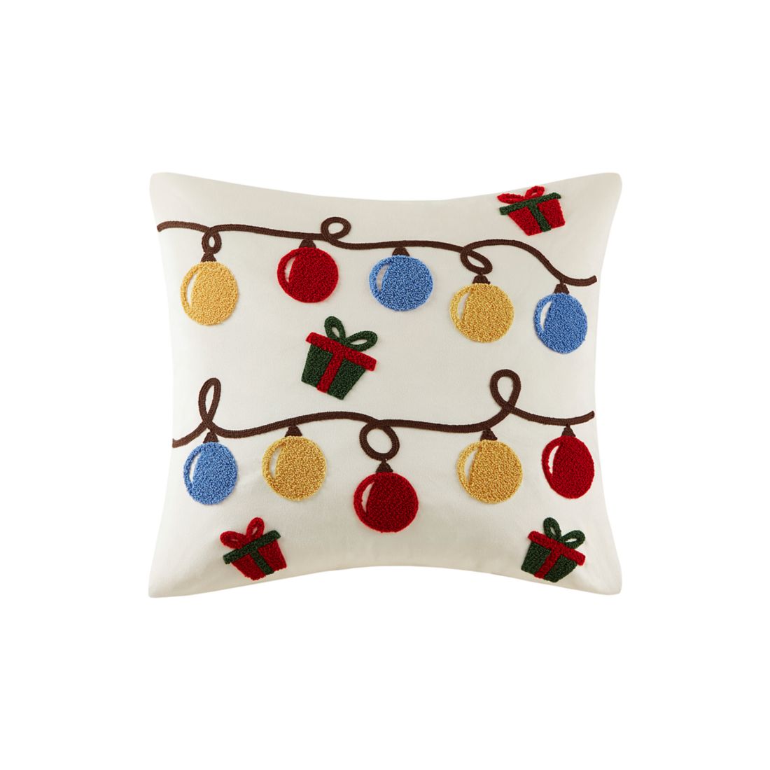 Echo Design Embroidered Light Strip Decorative Pillow