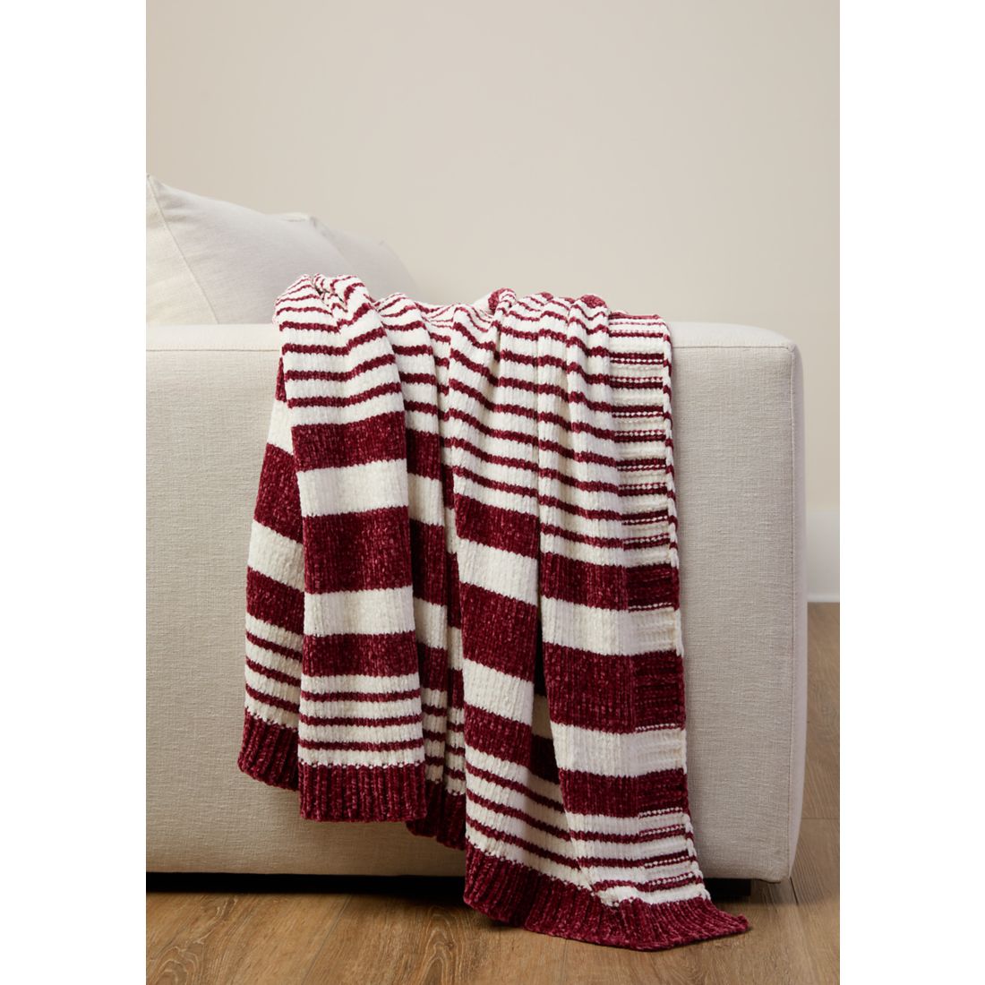 Modern. Southern. Home. Stripe Chenille Throw Blanket
