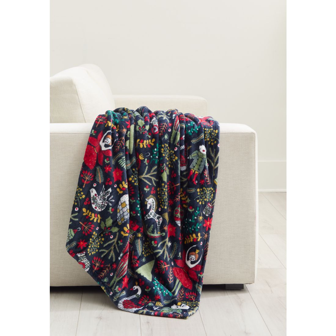 Joyland Nutcracker Print Plush Throw Blanket
