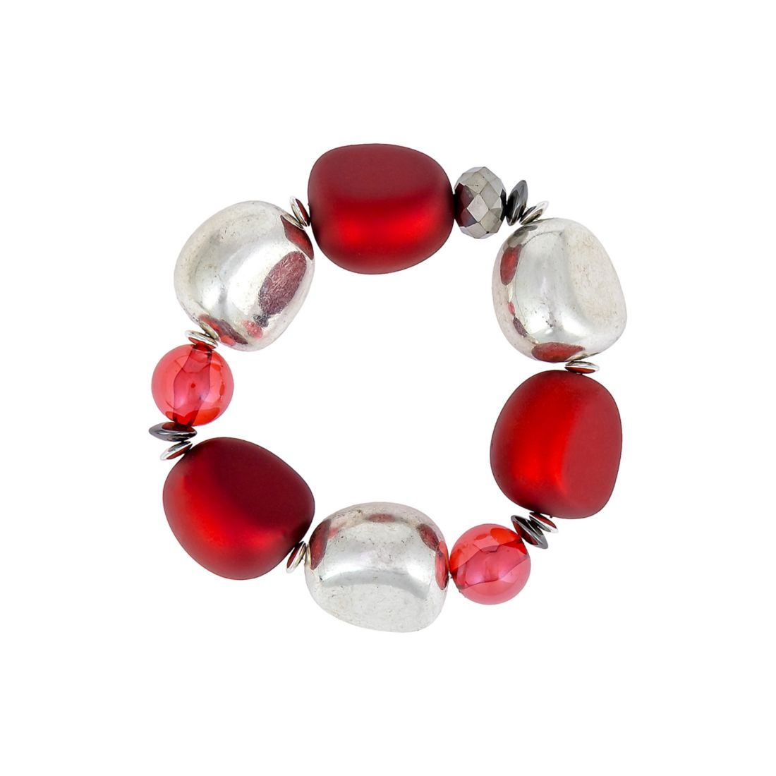 Ruby Rd Multi Beaded Stretch Bracelet