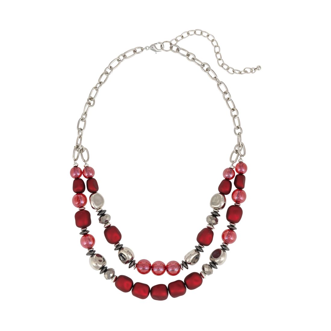 Ruby Rd Two-Tone Layered Beaded Necklace