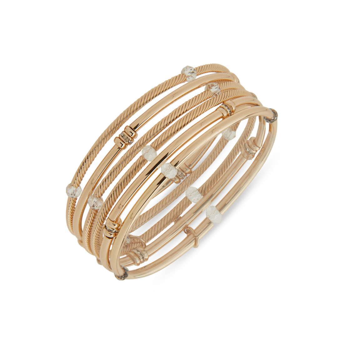 Nine West Crystal Bangle Bracelet Set