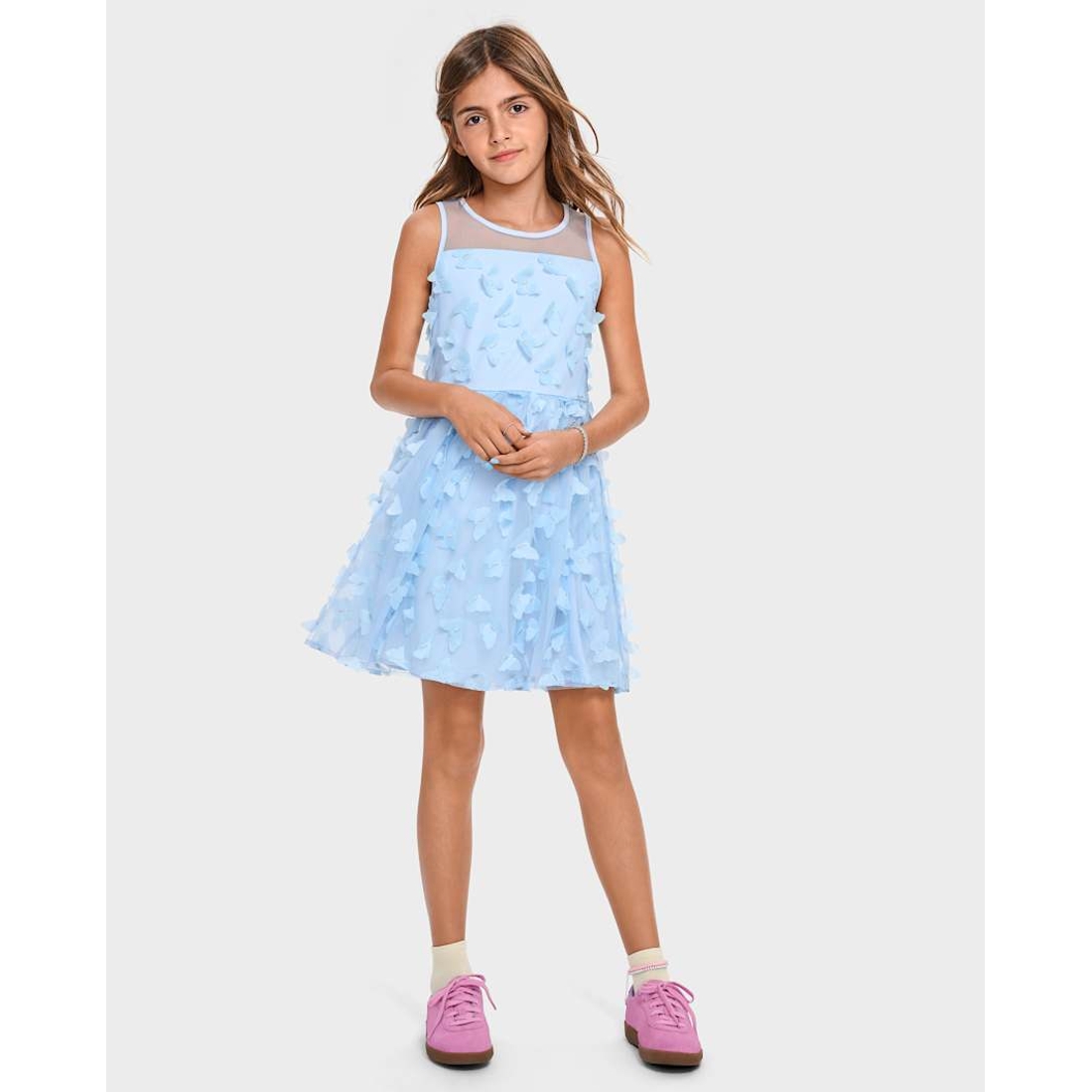 The Children's Place Girls 3D Butterfly Mesh Fit And Flare Dress available now at Mall of Georgia The Children's Place Girls 3D Butterfly Mesh Fit And Flare Dress available now at Mall of Georgia