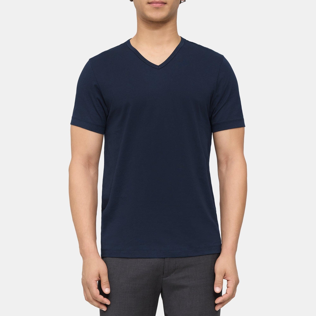 Theory Outlet Relaxed V-Neck Tee in Pima Cotton available now at
