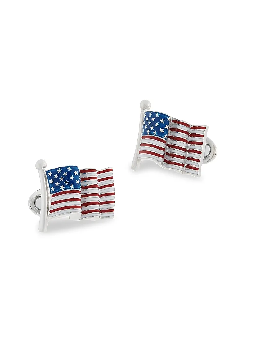 Jan Leslie American Flag Cufflinks