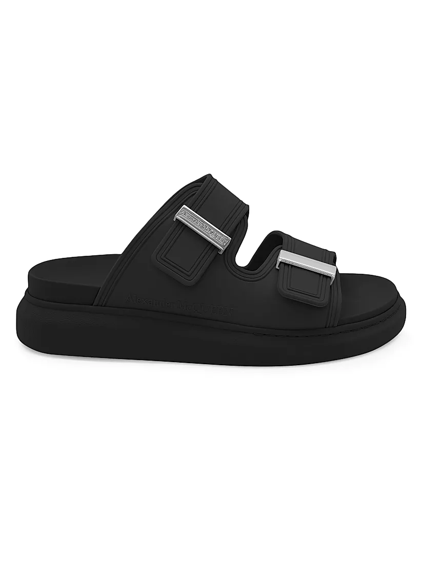 Mcqueen Rubber Double-Strap Slides