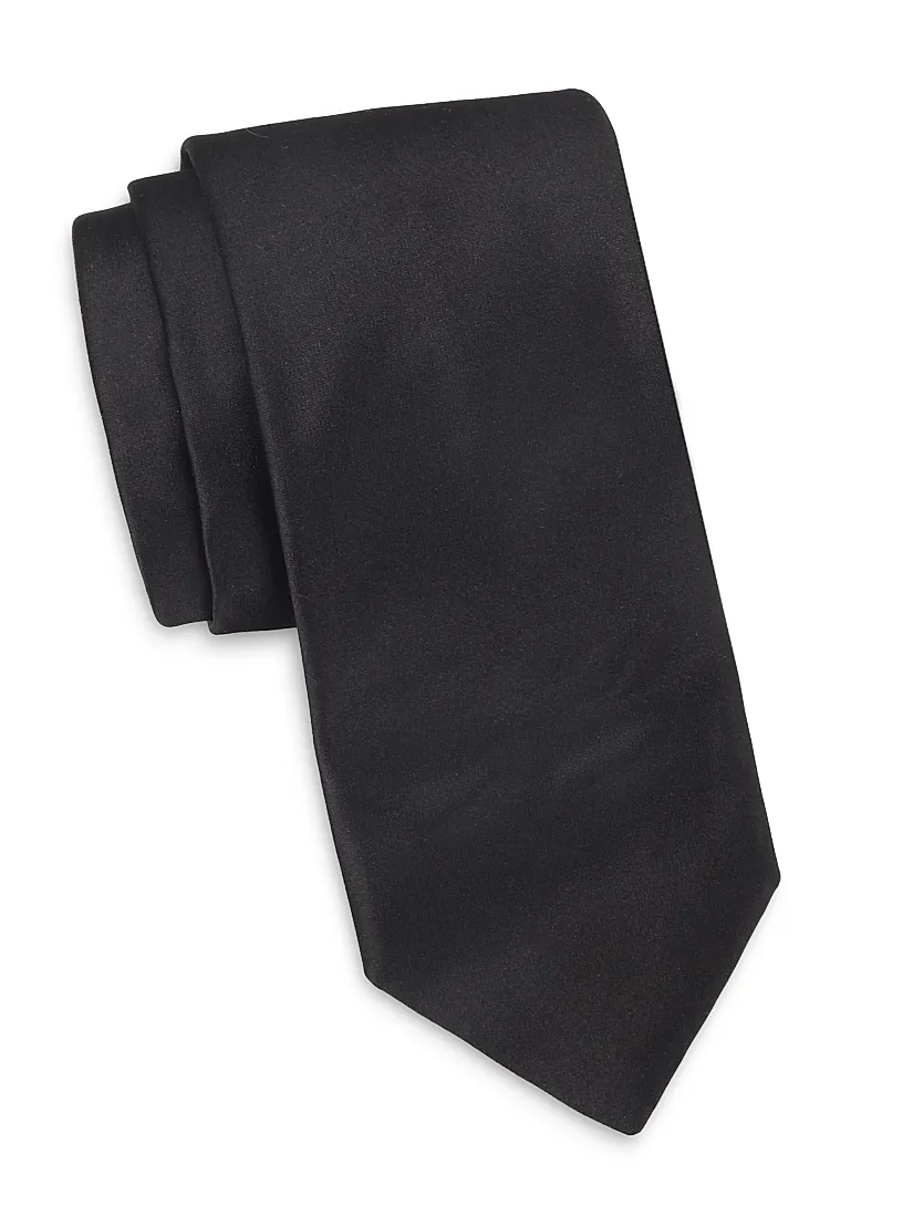 Canali Solid Silk Necktie
