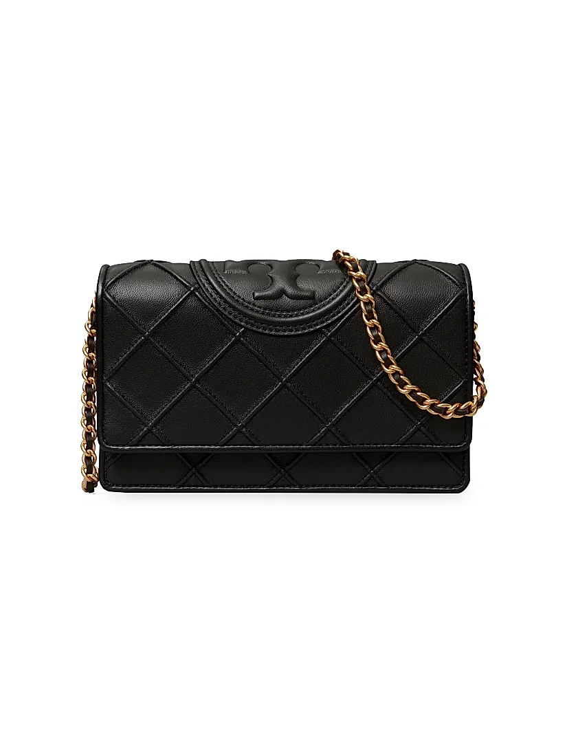 Tory Burch Fleming Soft Leather Chain Wallet