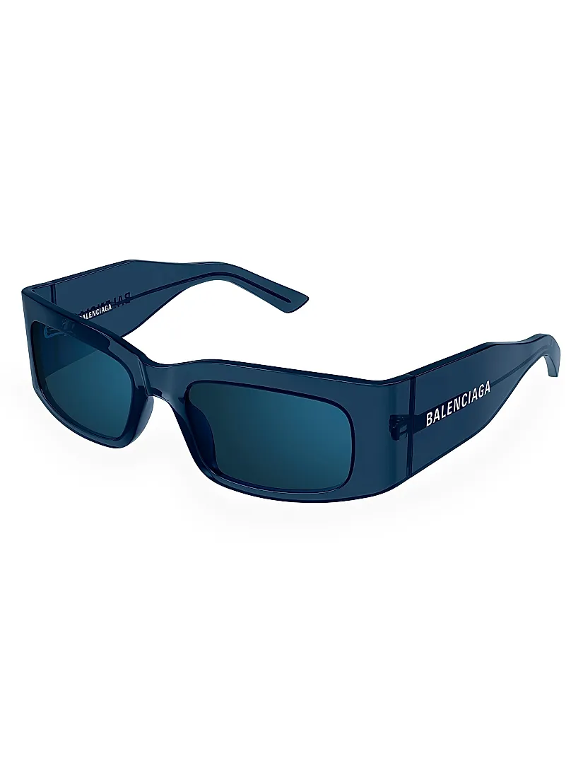 Balenciaga Paper 56MM Rectangular Sunglasses