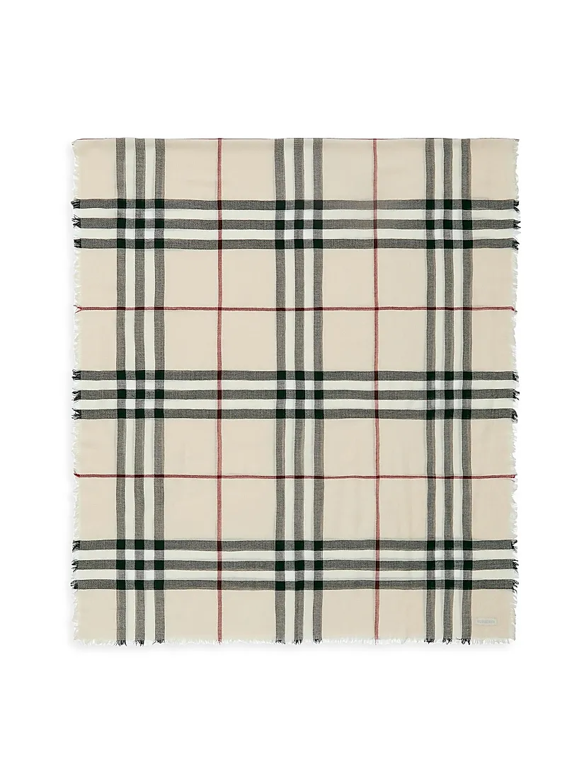 Burberry Check Wool Scarf
