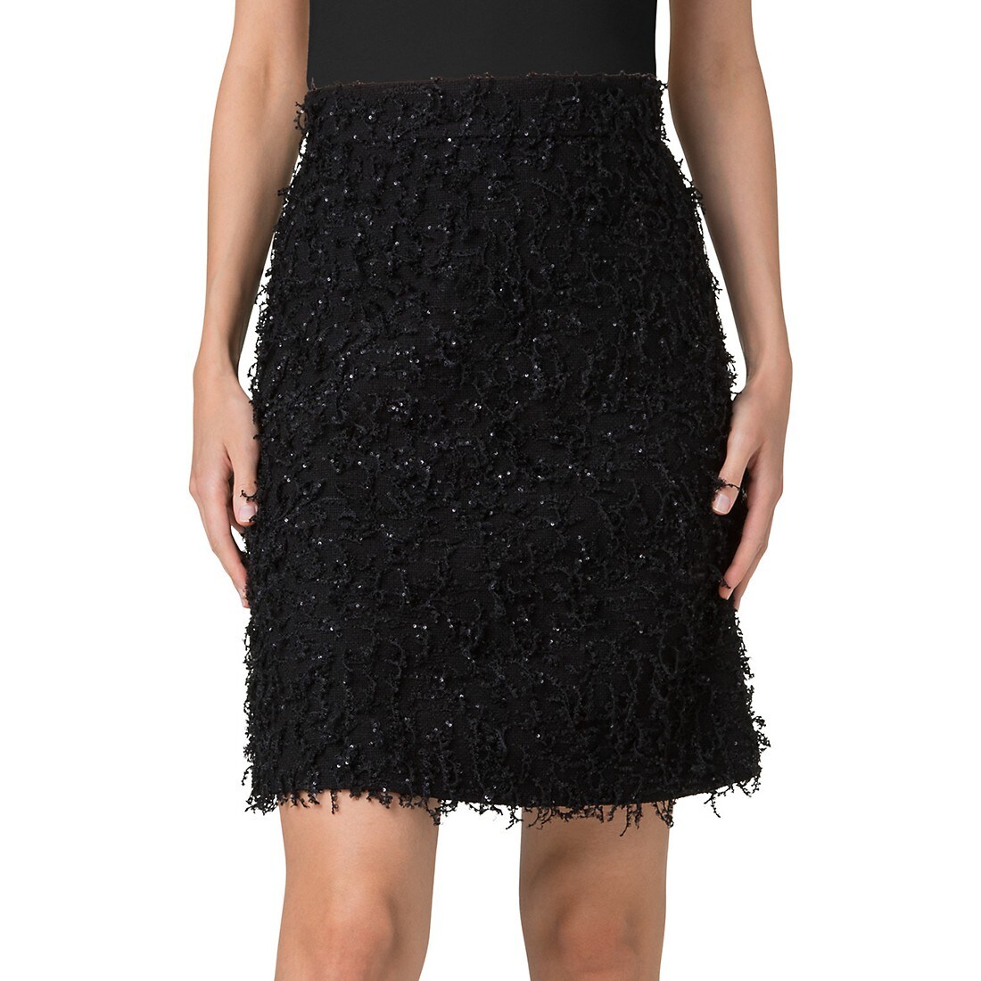 Saks Fifth Avenue Embellished Bouclé A-Line Miniskirt Saks Fifth Avenue Embellished Bouclé A-Line Miniskirt