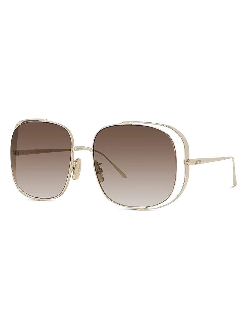 Loewe Signature 57MM Rectangular Sunglasses