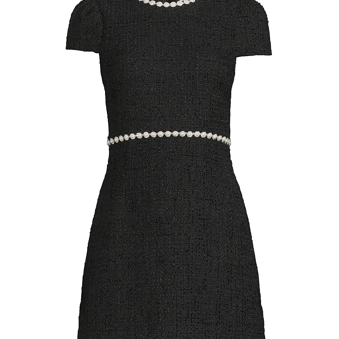 blue dress for baby girl Adolfo at Saks Fifth Avenue 1970's Black Knit Lattice Dress – catwalk main image 0