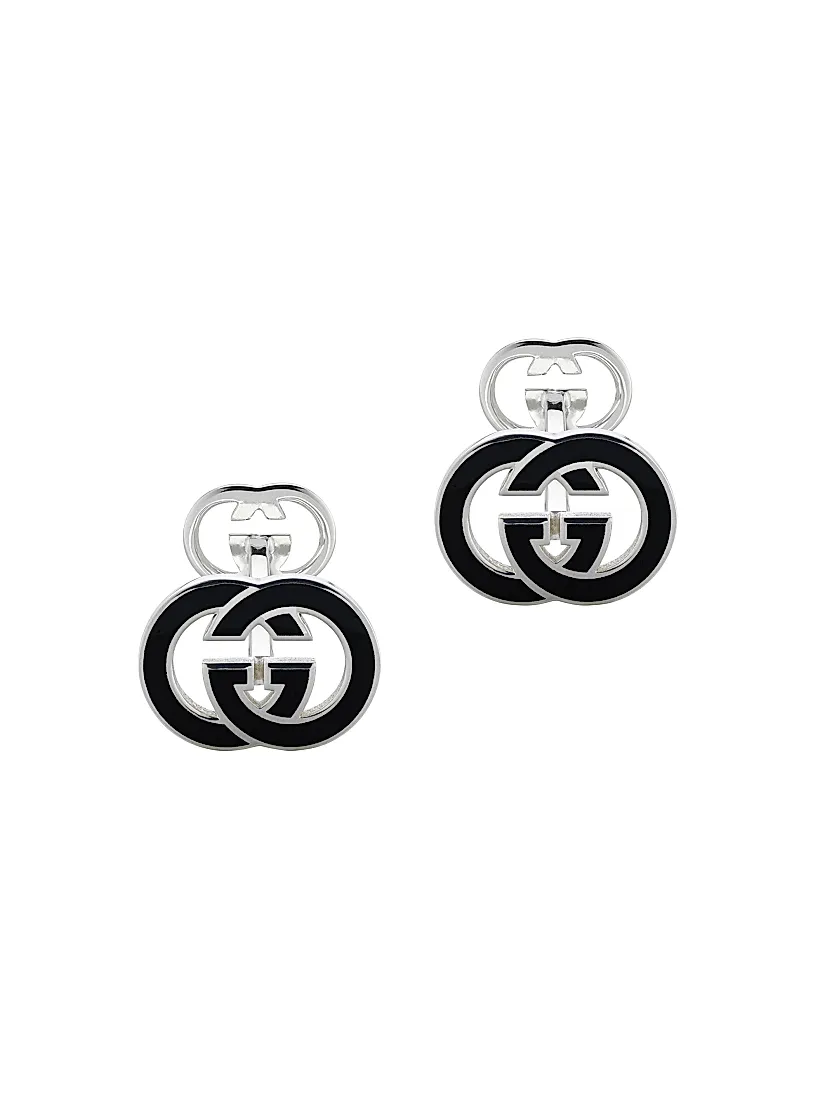 Gucci Interlocking G Sterling Silver Cufflinks