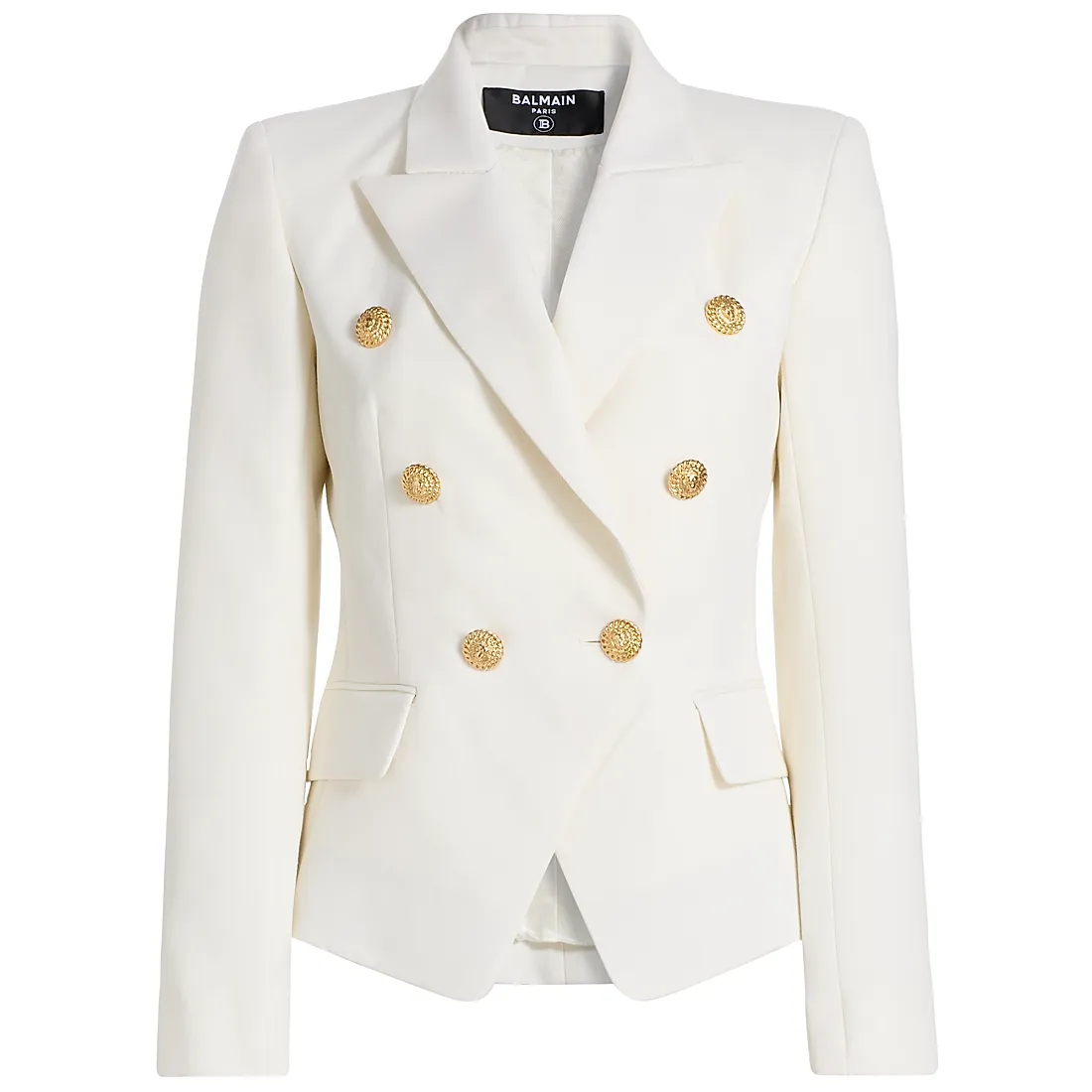 Balmain Fitted Wool Double-Breasted Jacket