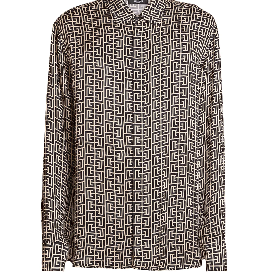 Balmain Monogram Button-Front Shirt