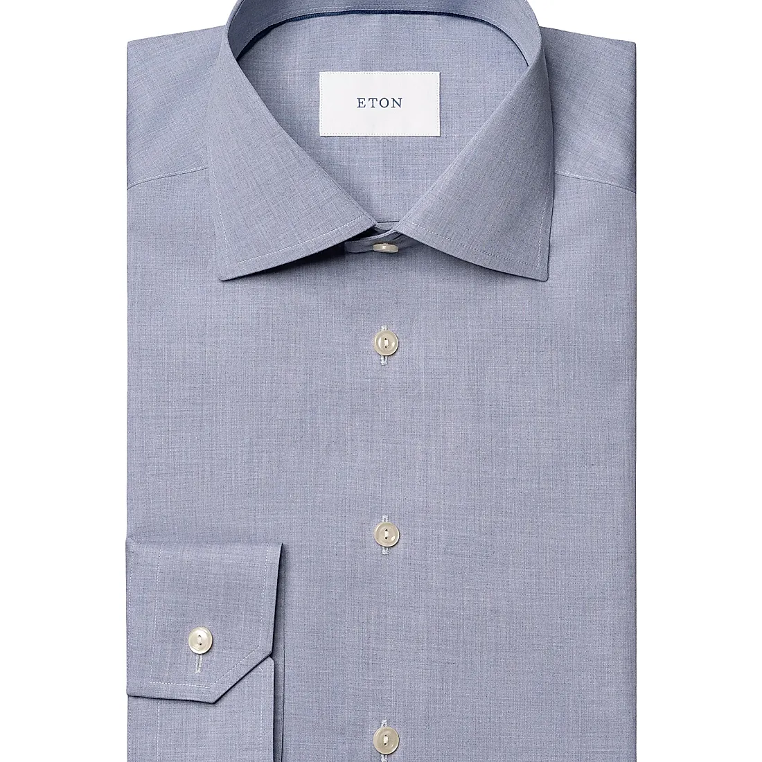 Eton Slim-Fit Melange Solid Button-Front Shirt