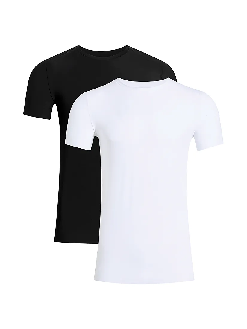 Commando Microfiber Crewneck Undershirt Set, 2-Pack
