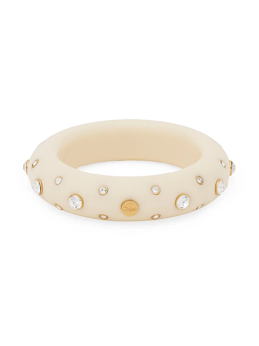 Chloé Goldtone & Crystal Bangle