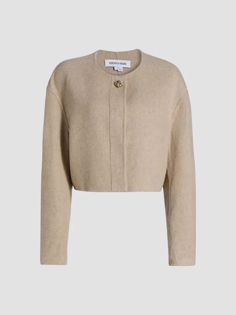 Veronica Beard Philips Virgin Wool-Blend Crop Jacket