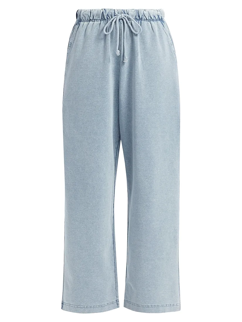 Stellae Dux Stretch Cotton-Blend Drawstring Pants