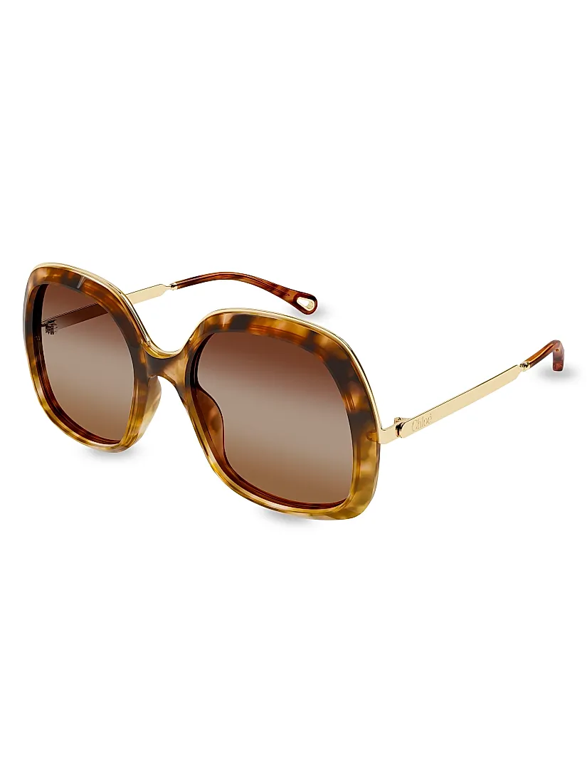 Chloé Leia 56MM Rectangular Sunglasses