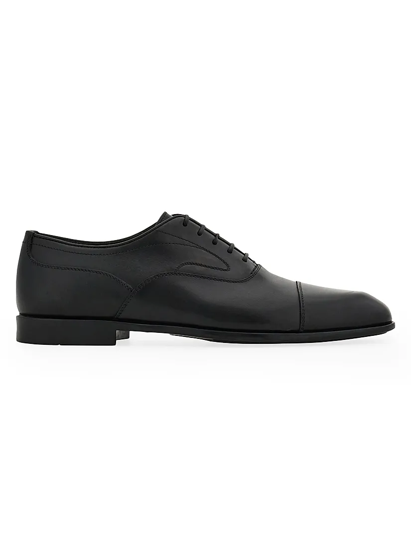 Ferragamo Trinity Leather Oxfords