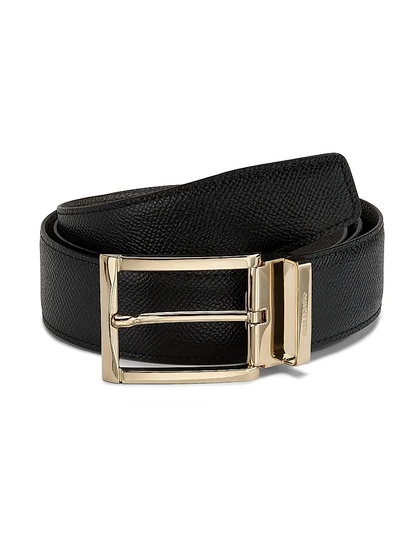 Ferragamo Adjustable Grained Leather Belt