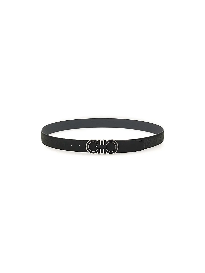 Ferragamo Double Adjustable Leather Belt