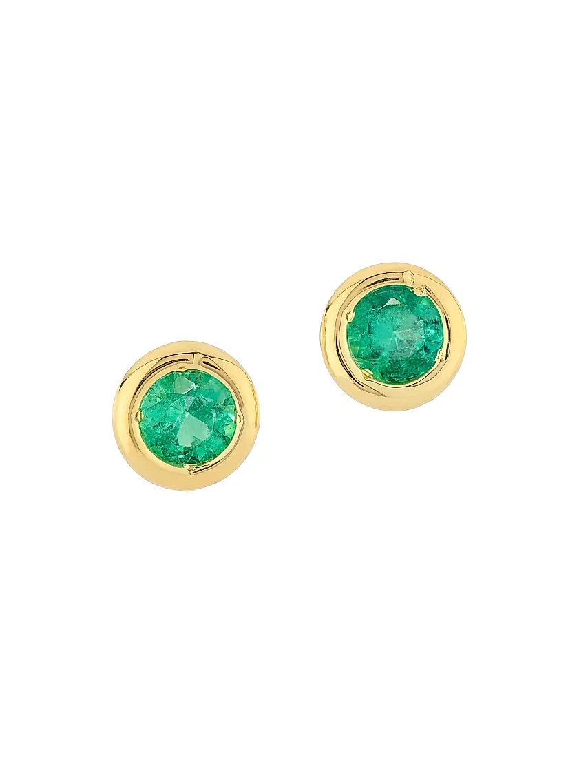 Roberto Coin 18K Yellow Gold Tiny Ruby Stud Earrings