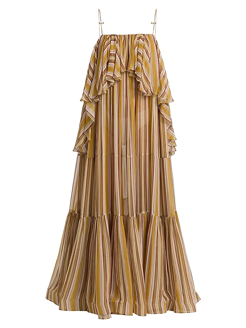 saks fifth avenue maxi dresses Bohemian Striped Tiered Dress available now at Town Center at Boca Raton® LoveShackFancys Espa maxi dress features a lace Women's Designer Dresses | Saks