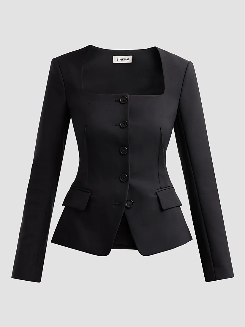 Simkhai Marlowe Collarless Jacket