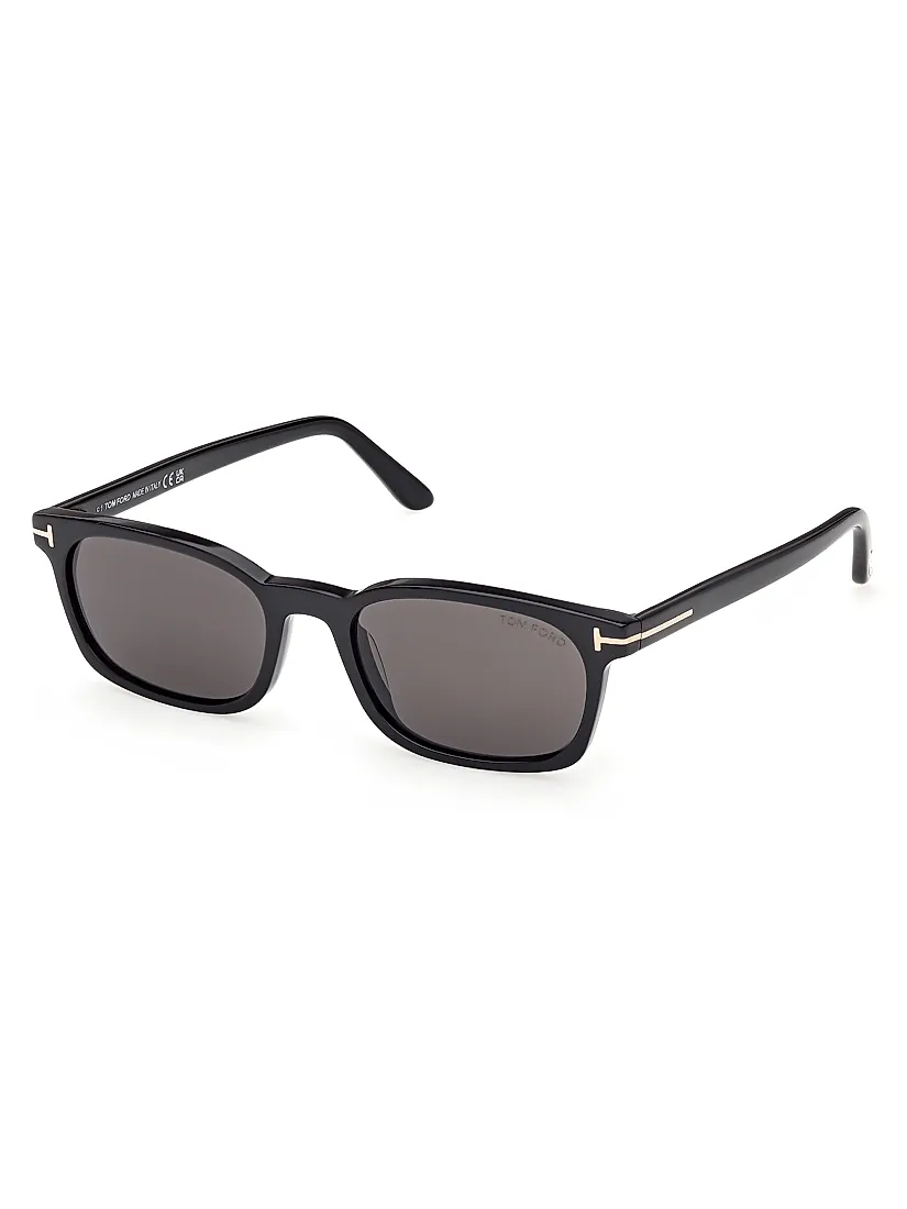Tom Ford Miles 53MM Rectangular Sunglasses