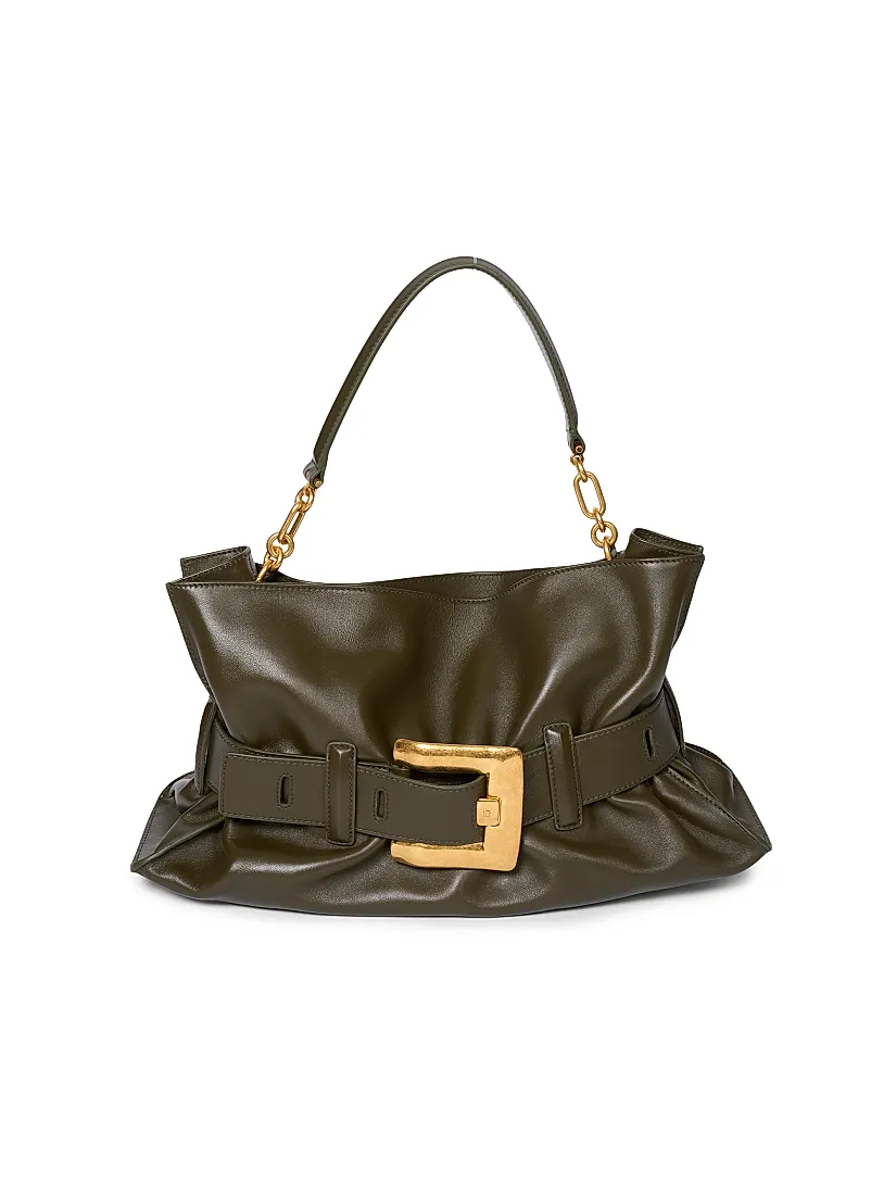 Balmain Medium Anthem Leather Shoulder Bag