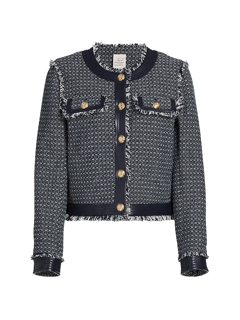 Cinq À Sept Deva Birdseye Tweed Jacket
