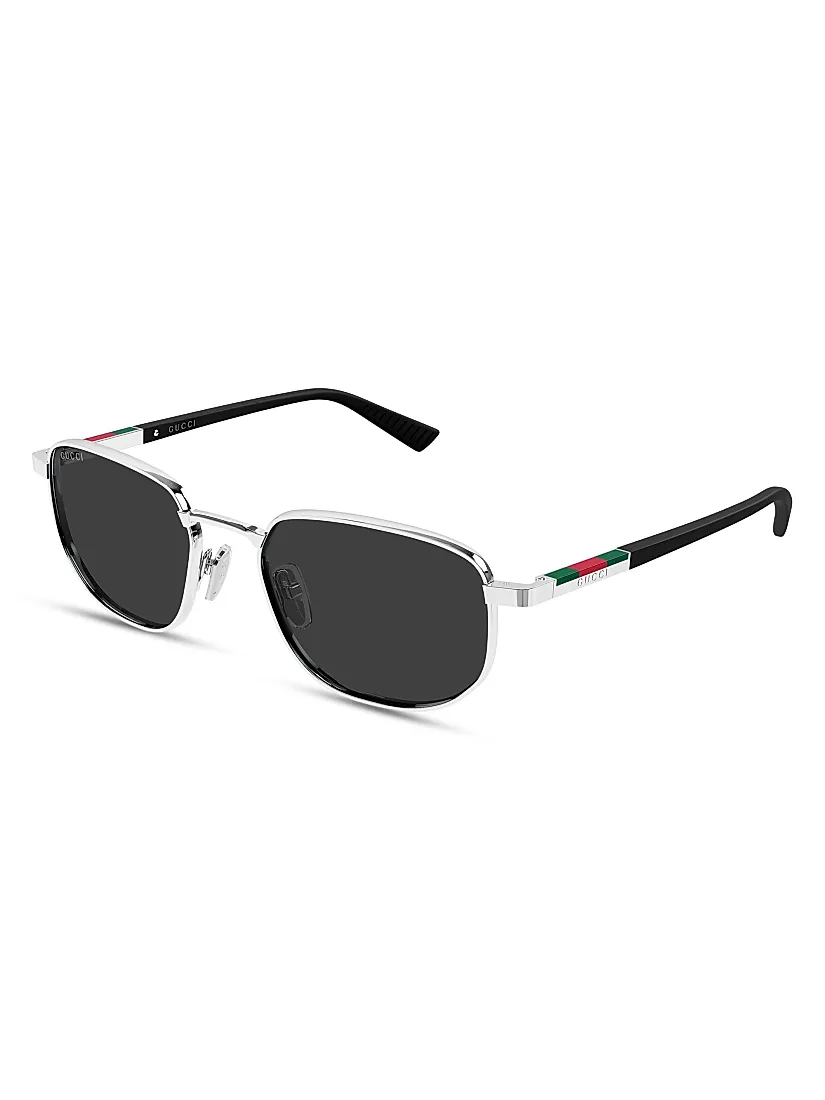 Gucci Subtle Web Sporty 54MM Rectangular Sunglasses